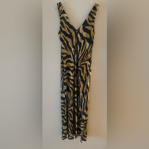 LNA V Neck Slip Sliky Dress Plus Size 2X NWT Revolve MIDI Wide Strap Leopard - Picture 6 of 9